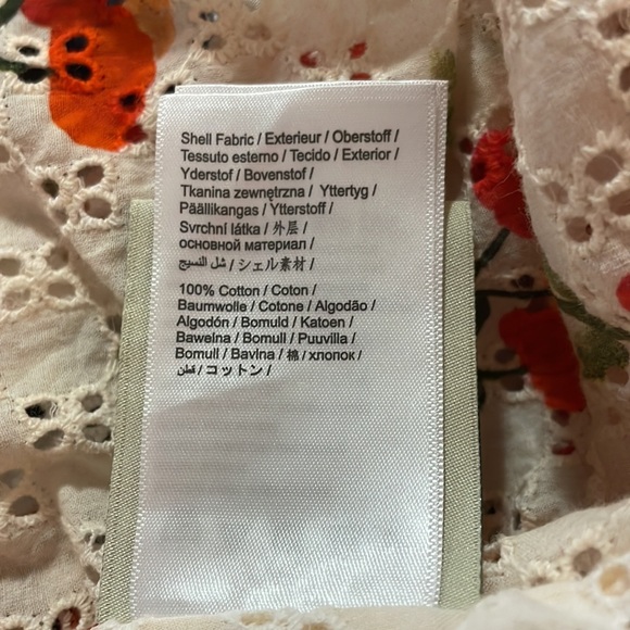 Farm Rio Pitanga Eyelet Ruffle Wrap Coverup Skirt/Top SZ XS EUC - Picture 9 of 9